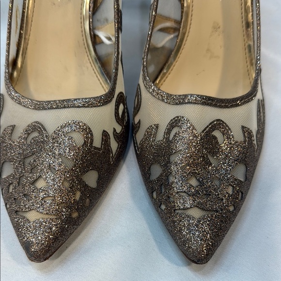 Jessica Simpson Women Liereena2 Bronze Glitter, Mesh, Pointed Stiletto, size 10M - Picture 12 of 13